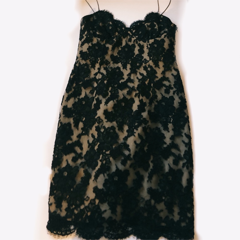 Heidi Weisel Black Lace Dress